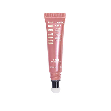 Cheek Kiss Blush Glow, 2-in-1 Liquid Blush Highlighter, Dolce Pink, Vitamin E & Glycerin