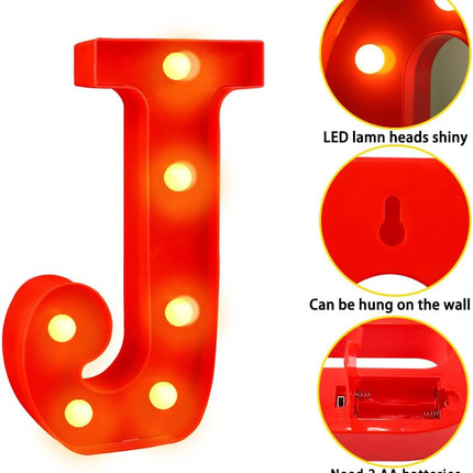 Christmas LED Marquee Lights – "JOY" 3-Piece Light Up Letters for Holiday Decor