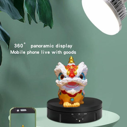 Black Motorized Display Stand – 5.74" Turntable for Watches, Cakes, Models