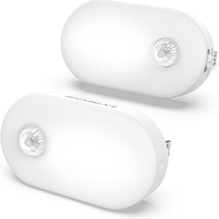 2-Pack Motion Sensor Night Lights – 120LM LED, Adjustable Brightness for Home