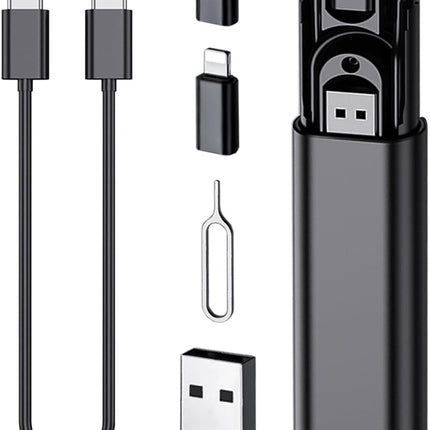 Multi USB Charging Adapter & Cable Set – USB-A to Type-C & Lightning, 60W