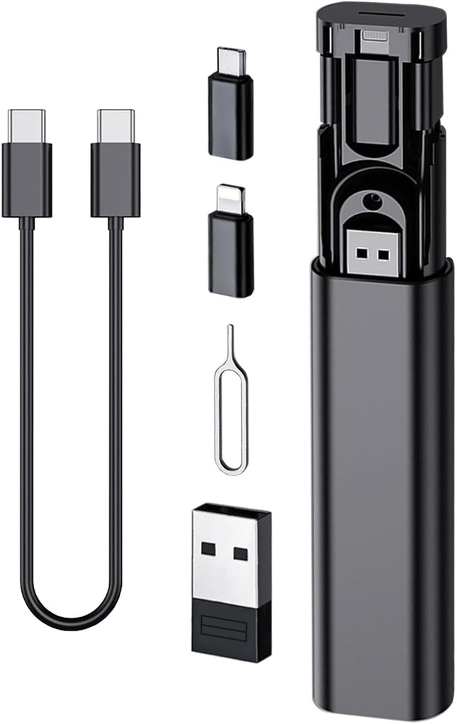 Multi USB Charging Adapter & Cable Set – USB-A to Type-C & Lightning, 60W