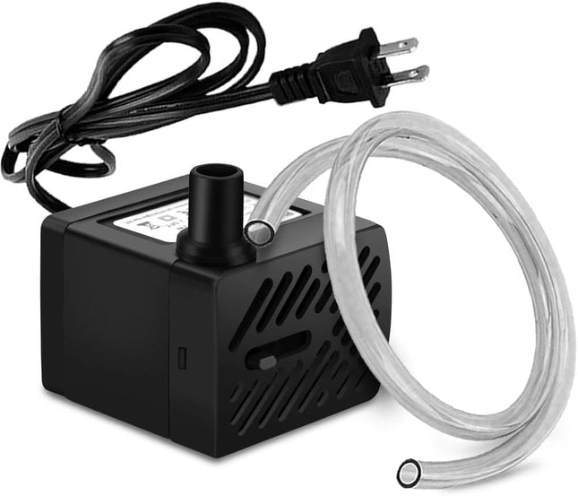 50GPH 3W Mini Submersible Water Pump with 3.3FT Tubing for Aquarium, Pond & Fountain