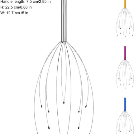 4 Pack Scalp Massager Handheld Head Massage Scratcher Hair Stimulator Stress Relief