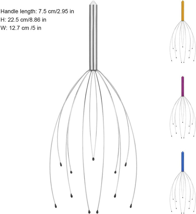 4 Pack Scalp Massager Handheld Head Massage Scratcher Hair Stimulator Stress Relief