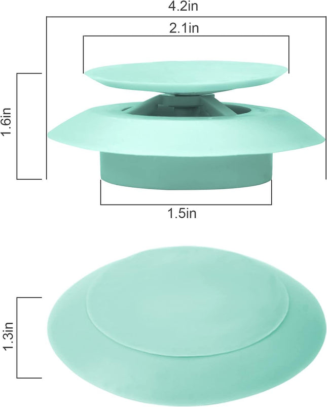 5-Pack Silicone Bathtub Stoppers – Drain Plug & Hair Strainer for Kitchen, Bathroom & Sink