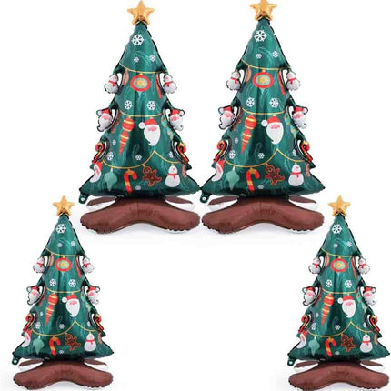3 PCS Christmas Tree Balloons – Laser Foil Xmas Tree with Star for Parties