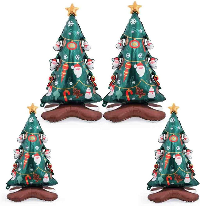 3 PCS Christmas Tree Balloons – Laser Foil Xmas Tree with Star for Parties