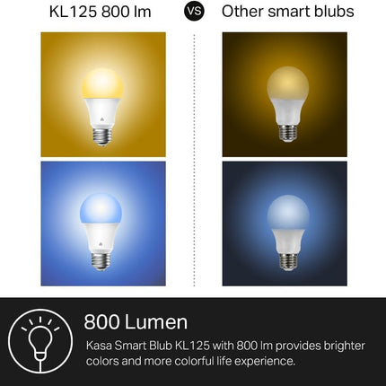 Smart WiFi Light Bulbs 2-Pack, A19 60W 800LM RGB Color Changing, Alexa & Google