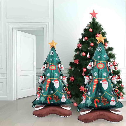 3 PCS Christmas Tree Balloons – Laser Foil Xmas Tree with Star for Parties