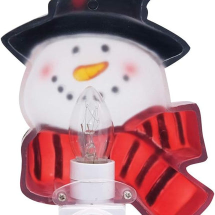 Snowman Christmas Night Light Plug-In – Swivel Plug & On/Off Switch for Kids
