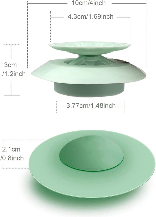 5 Pack Silicone Tub Stopper – Hair Catcher, Easy Install for Bathroom & Kitchen