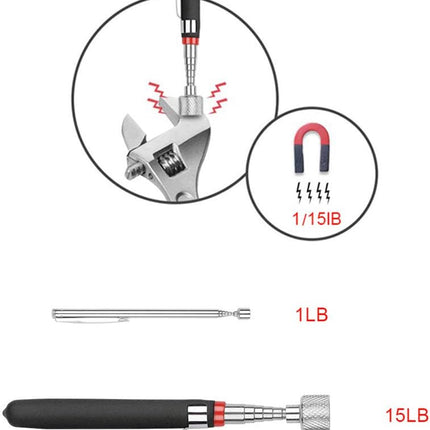 3 Pack Telescoping Magnet Pick-up Tool Set – Extendable & Bendable Magnetic Tools