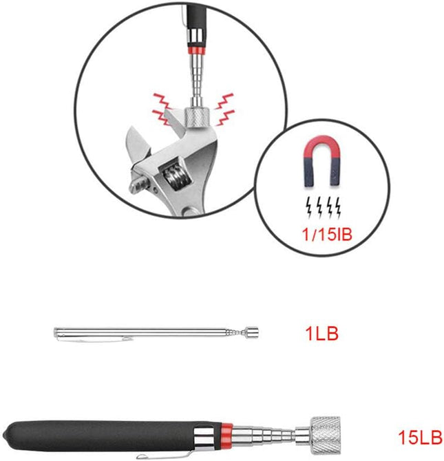 3 Pack Telescoping Magnet Pick-up Tool Set – Extendable & Bendable Magnetic Tools