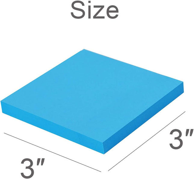 Sticky Notes 3x3 Inches Bright Colors Self Stick Pads 82 Sheets for Office Use