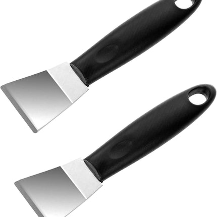 2-Pack Stainless Steel Scrapers, Griddle, Grill, Stove & Kitchen Cleaning Tools