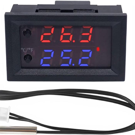 12V Electronic Thermostat – LCD Temp Controller with Relay & Sensor Probe