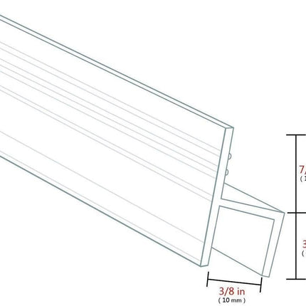 Shower Glass Door Seal Strip (120-Inch) – Silicone Sweep to Prevent Leaks