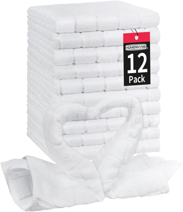 12-Pack Lint-Free Microfiber Face Towels – Soft, Absorbent, Quick-Dry