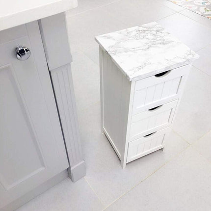 Peel-and-Stick Marble Contact Paper – Kitchen, Furniture, Wall, White/Grey
