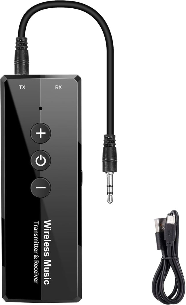 2026 Bluetooth 5.3 Transmitter 3-in-1, Wireless Adapter for TV, PC, Car Speakers