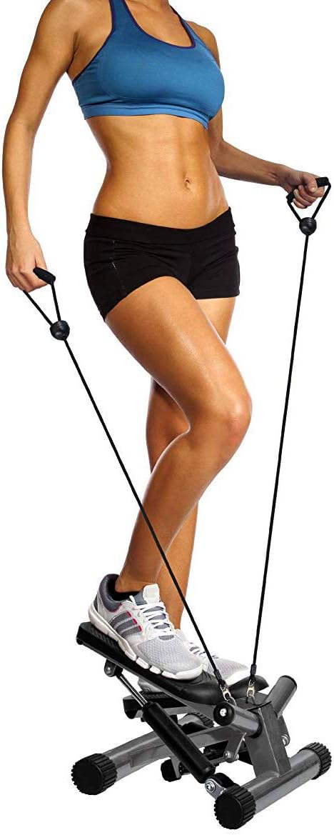 Pre Assembled Mini Stair Stepper with Resistance Bands Adjustable Exercise
