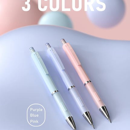 3PCS Mechanical Pencil Set – 0.7mm, Case, HB Lead & Eraser Refills