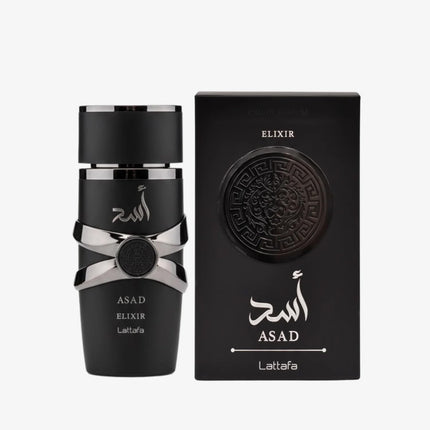 Lattafa Asad Elixir Perfume for Men 100ml Eau de Parfum Spicy Woody Amber Fragrance