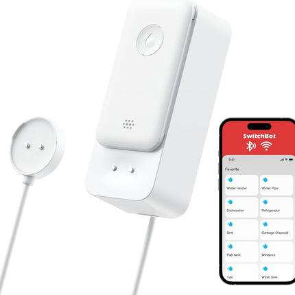 WiFi Water Leak Detector with App Alerts & 100dB Alarm – IP67 Waterproof