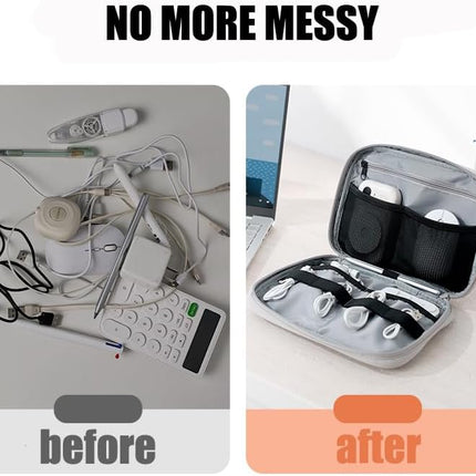 Travel Cord & Electronics Organizer Case for Women – Portable Cable Storage Bag