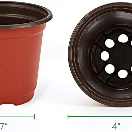 100-Pack 4" Plastic Plant Nursery Pots – Seedling Containers with Labels