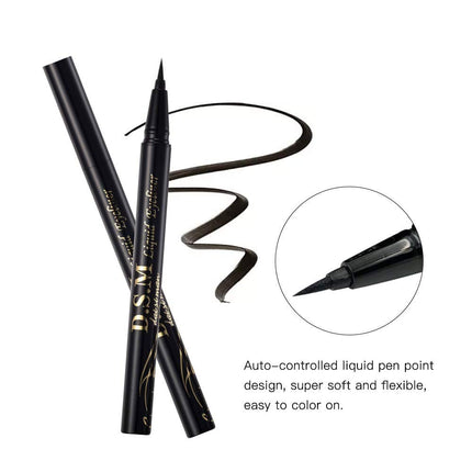 2PCS Waterproof Liquid Eyeliner Pens, Long-Lasting Smudge-Proof Black Precision Liner