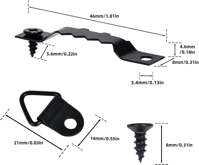 251PCS Picture Hanging Kit – Sawtooth Hangers, D-Rings, Screws & Screwdriver for Frames