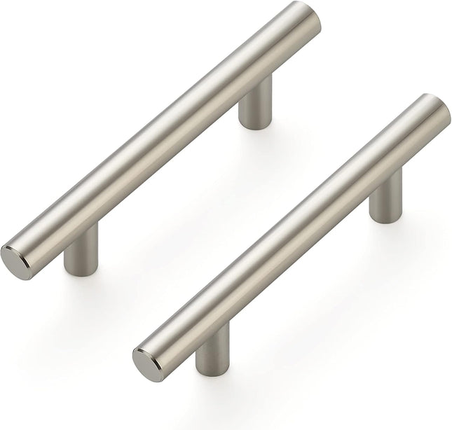 10 Pack 5 Inch Cabinet Pulls Brushed Nickel Drawer Handles 3 Inch Hole Center