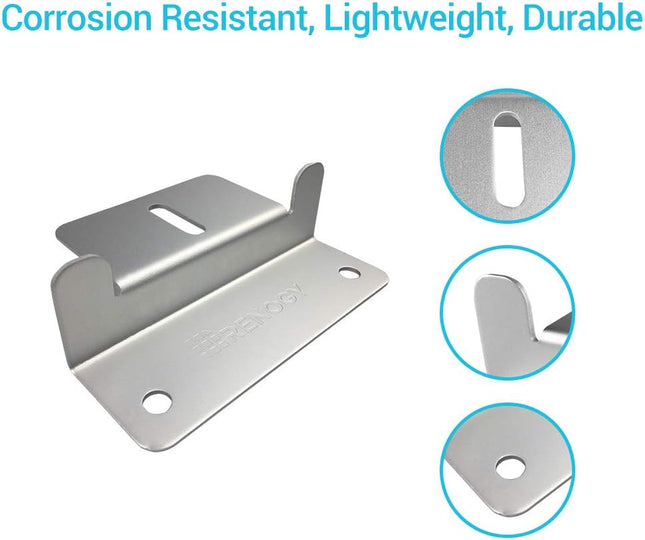 4pcs Aluminum Solar Panel Z Brackets – Lightweight, Corrosion-Free, Gray