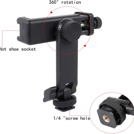 Universal Phone Tripod Mount Adapter 360° Rotation Holder for DSLR Camera