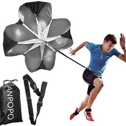 56-Inch Running Speed Training Parachute with Adjustable Belt and Carry Bag for Athletes