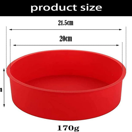 2 Pack 8 Inch Silicone Cake Pans Round Non Stick Baking Molds Bakeware