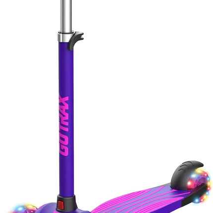 Kids 3 Wheel Kick Scooter LED Light Wheels Adjustable Handlebar Ages 2-8