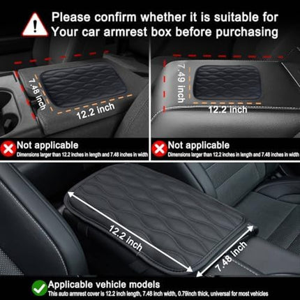 Universal Waterproof Auto Center Console Pad – Leather Armrest Protector for Most Vehicles