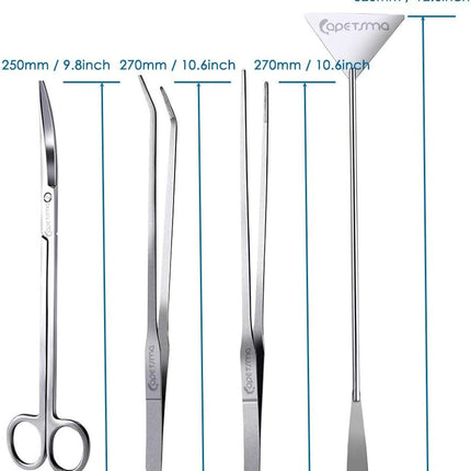 Aquascape Plant Tools Set – Stainless Steel Tweezers, Scissors & Spatula for Aquariums