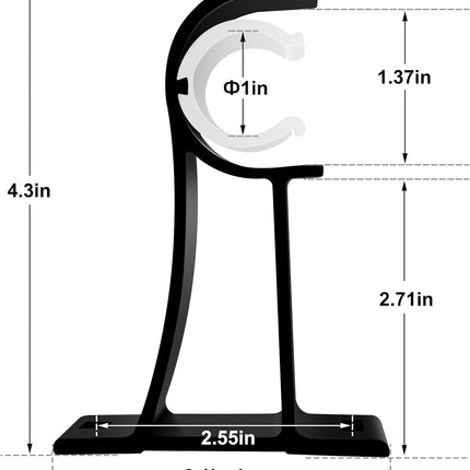 4 Pack Heavy Duty Curtain Rod Brackets Black Holders for 1 Inch Rods