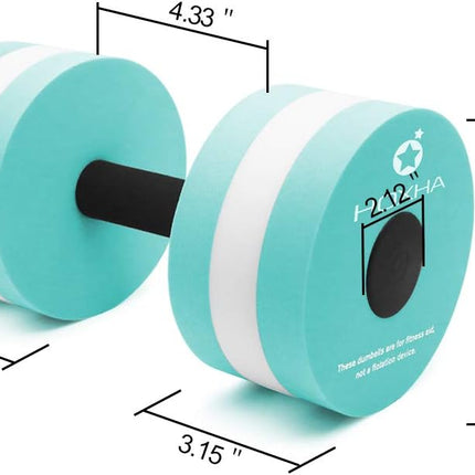 Water Aerobic Dumbbells: Set of 2 Foam Dumbbells for Pool Fitness & Weight Loss