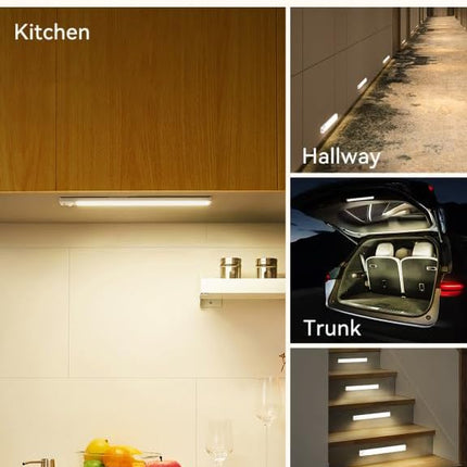 6 Pack 8 Inch Rechargeable Motion Sensor Under Cabinet Lights with Charging Station