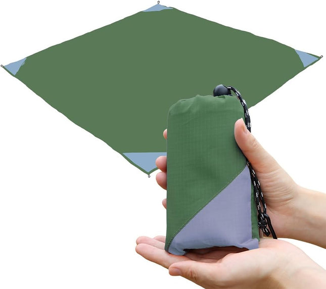 Pocket Picnic Blanket, Lightweight Sandproof & Water-Resistant Outdoor Mat, 55 × 60 Inch