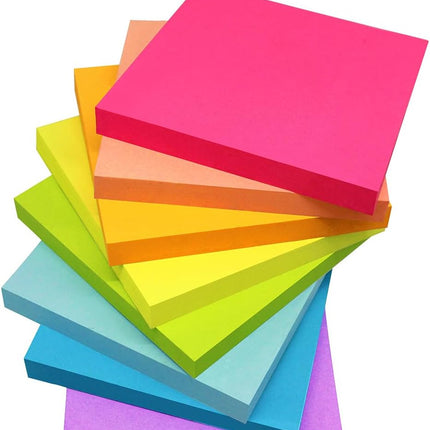 Sticky Notes 3x3 Inches Bright Colors Self Stick Pads 82 Sheets for Office Use