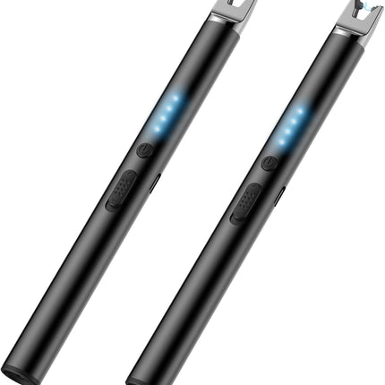 2-Pack USB Rechargeable Electric Candle Lighters, Windproof Plasma Arc for Grill