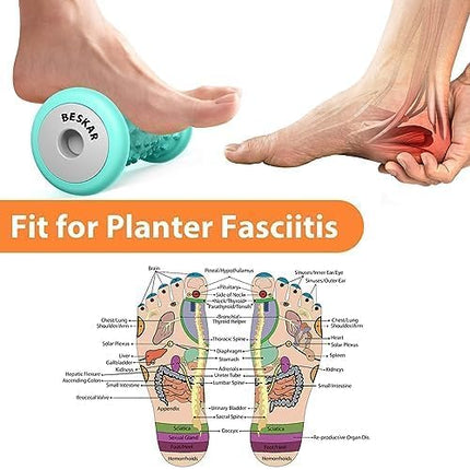 Portable Foot Massage Roller Plantar Fasciitis for Arch Pain, Heel Relief & Reflexology