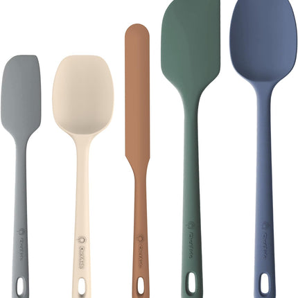 5-Piece Silicone Spatula Set – Heat Resistant Up to 600°F, Ergonomic Handle