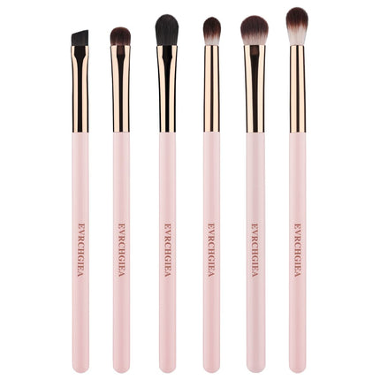 6-Pc Eye Makeup Brush Set, Soft Blending Eyeshadow, Eyeliner & Brow Brushes